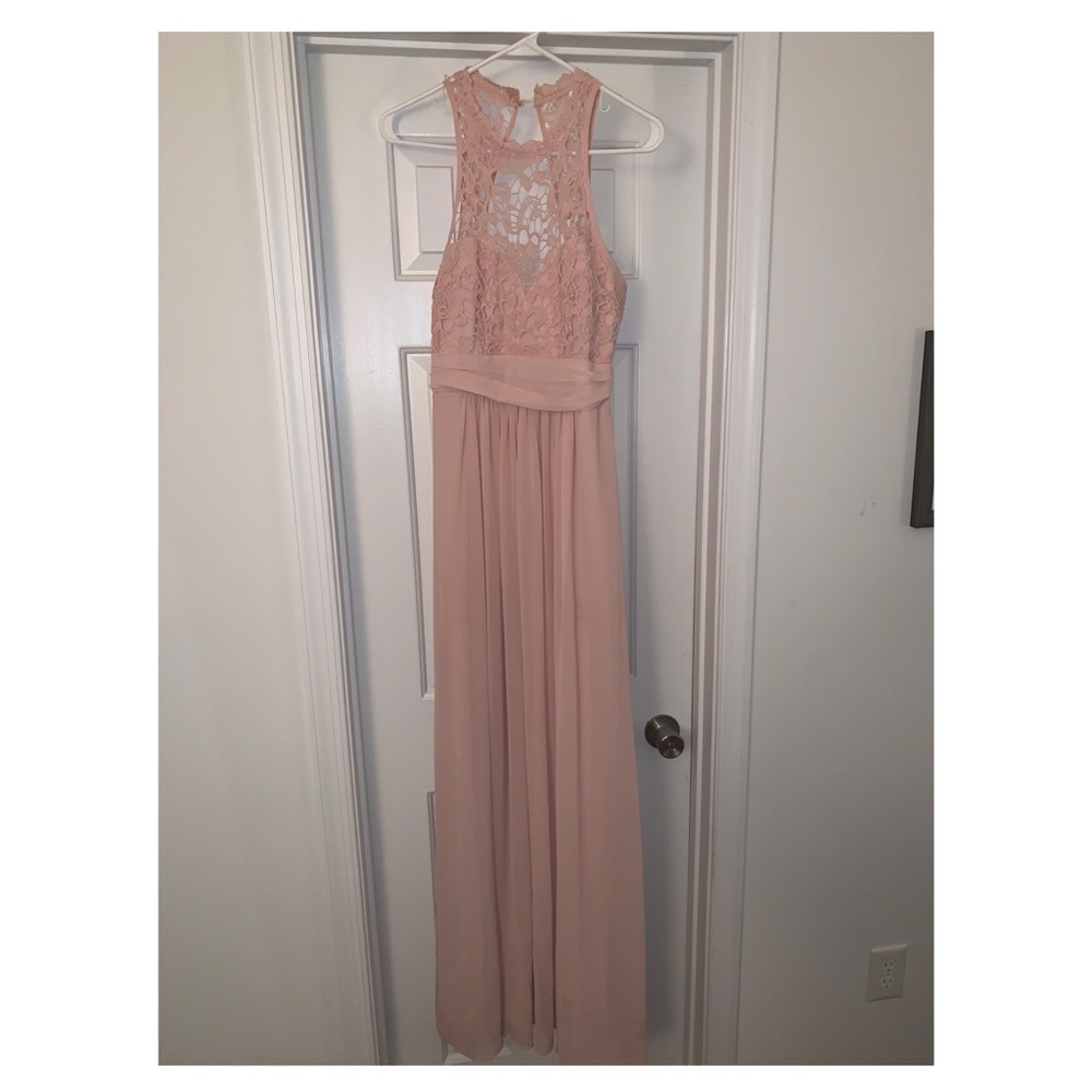 Blush bridesmaids dress